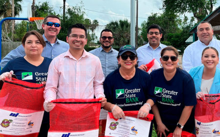 Greater State Bank Staff Cleans Up Lion’s Park In McAllen
