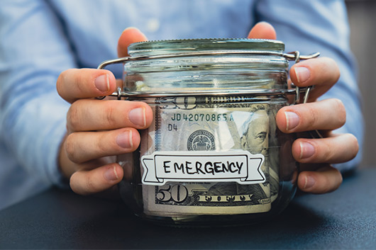 emergency found: jar full of money. saves