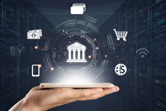 Visual representation of advanced banking and finance concepts, showcasing digital transformation and innovation.